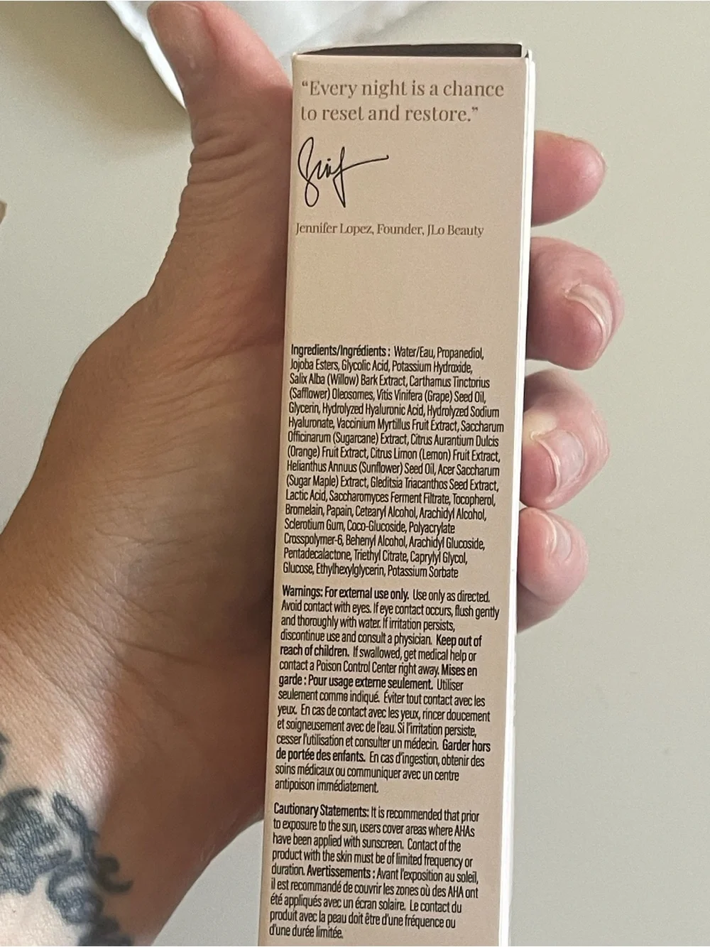 JLO BEAUTY That Overnight Hustle AHA + BHA RESURFACER
